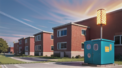 変電所を守る巨大な避雷器