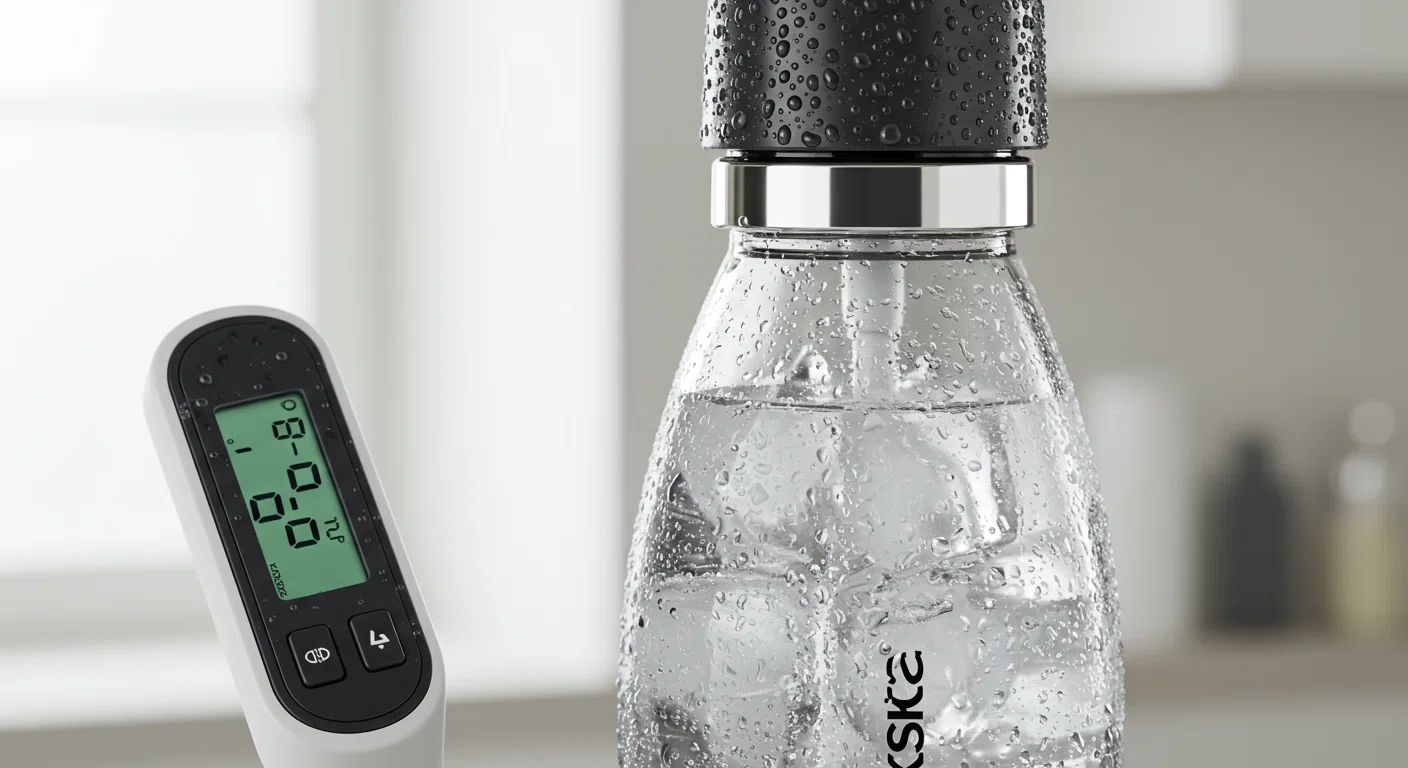 氷を使って水温を下げる様子