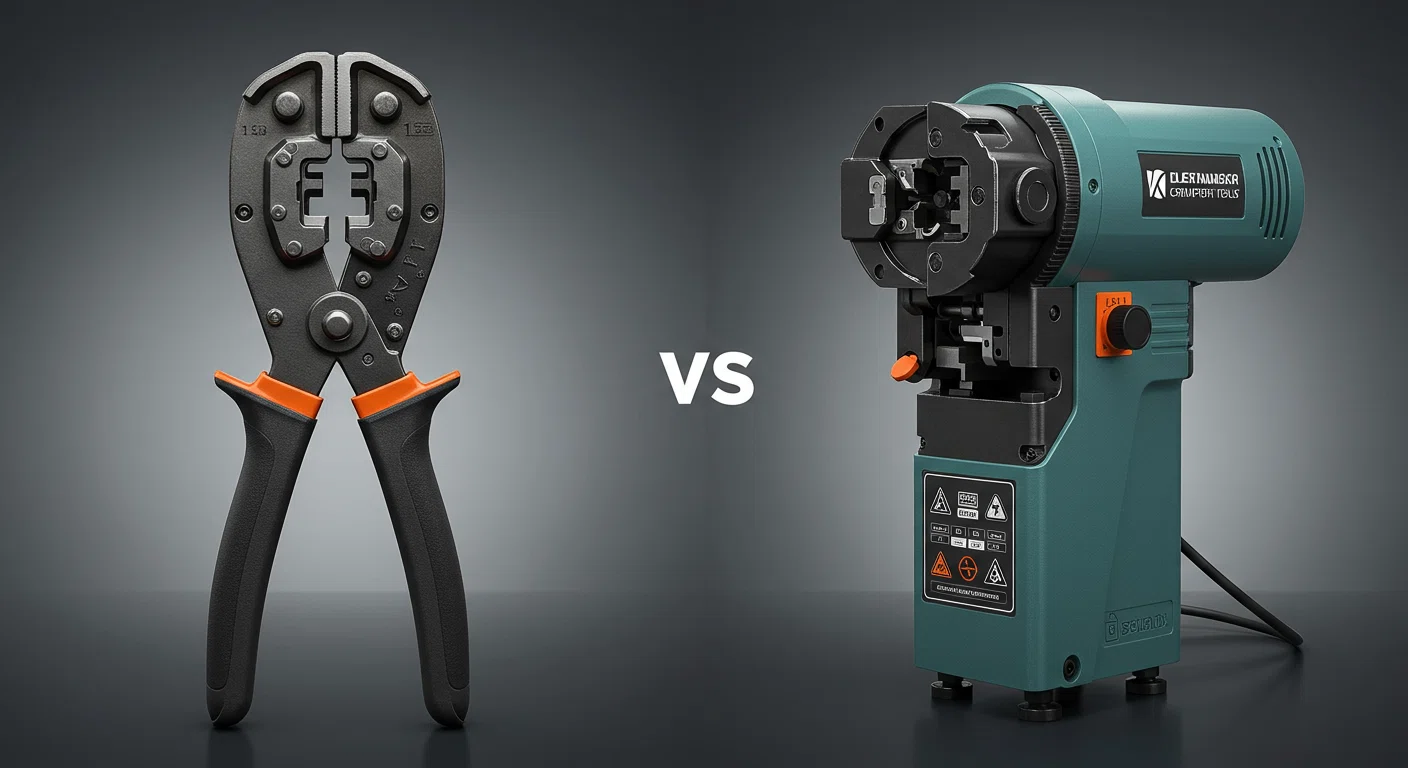 圧着ペンチと圧着機の比較