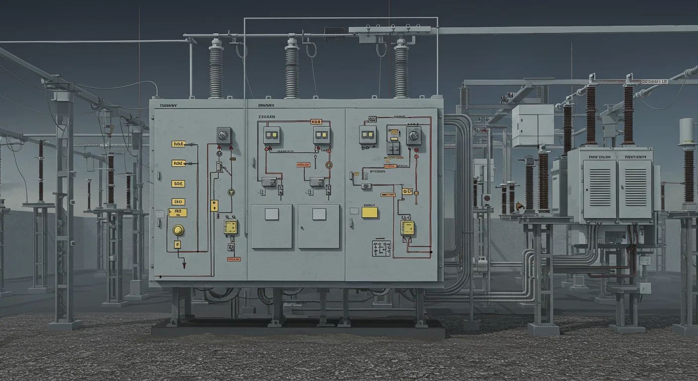 高圧受変電設備における饋電盤の配置と系統図