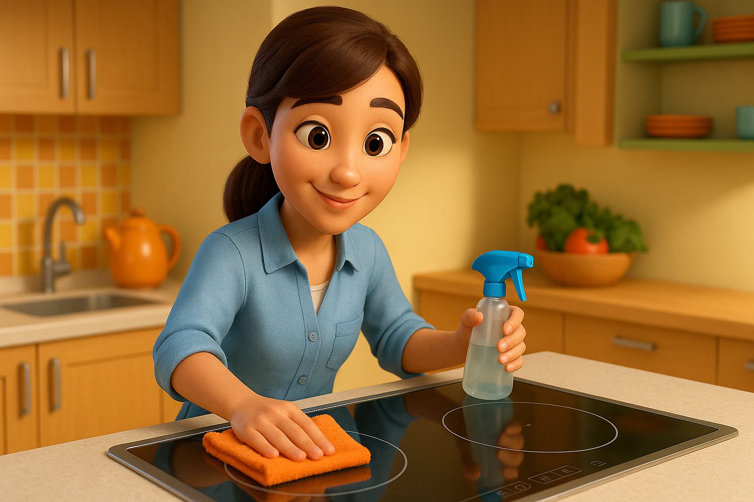 専門家がIHメンテナンス方法を実演指導